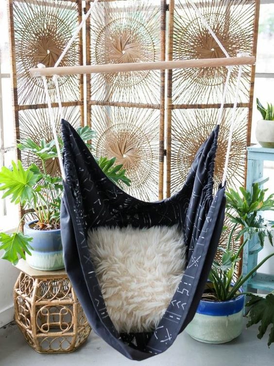 Lounge in Style With This DIY Mudcloth Hammock Chair