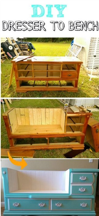 Turn your dresser into a bench