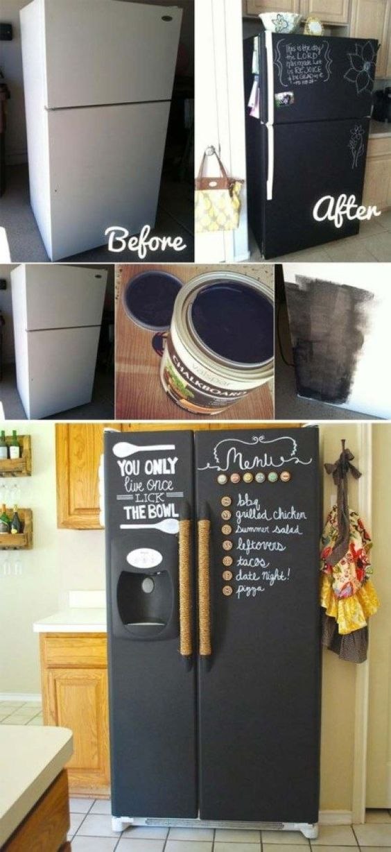 Chalkboard fridge