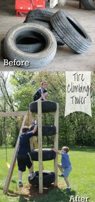 DIY Tire Climbing Tower
