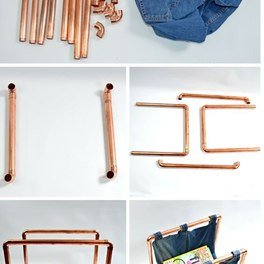 Copper and Denim Magazine Rack