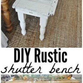 Rustic Shutter Bench