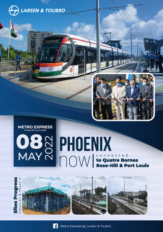 Larsen & Toubro - Metro Express : Phoenix now connected to Quatre Bornes, Rose-Hill & Port Louis