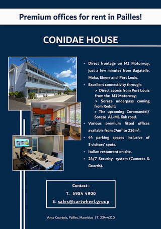 Conidae House - Premium offices for rent in Pailles!