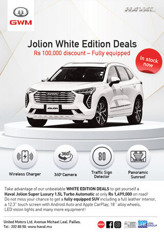 Haval Mauritius - Jolion White Edition Deals