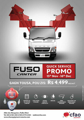 CFAO Equipment  - Fuso Canter I Quick Service Promo (15th Nov – 16th Dec)