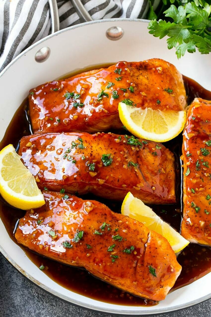 Honey garlic salmon