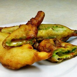 Battered Zucchini Flowers with Cheese Filling