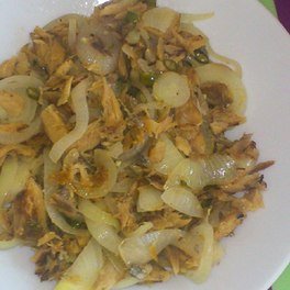 Salt Fish Fried with Onions