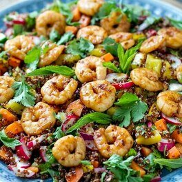 Asian prawn and quinoa salad